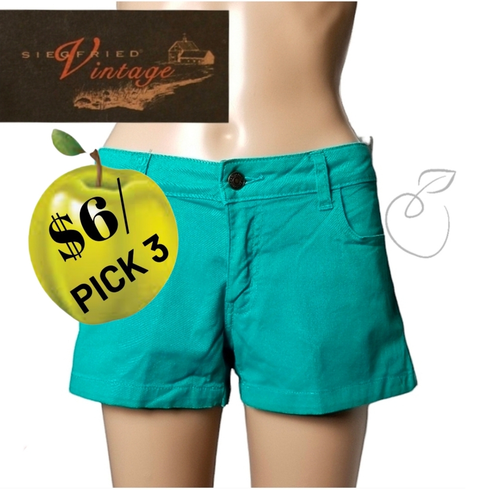 SIEGFRIED JEAN SHORTS GREEN SZ 4